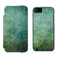 Grungy Embossé Turquoise bleu Damask