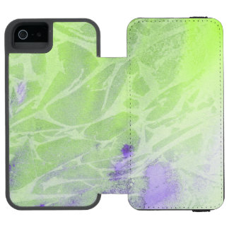 Coque-portefeuille iPhone 5 Incipio Watson™ Harmonie Douce Verte et Lavande