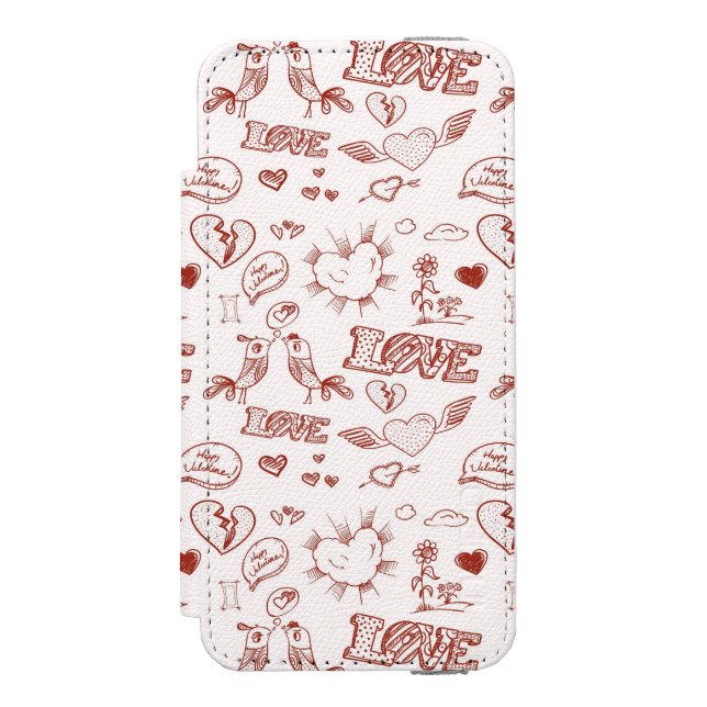 Coque Portefeuille Incipio Pour iPhone Heureuse Sainte-Valentin (Folio Devant)