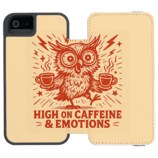 Coque-portefeuille iPhone 5 Incipio Watson™ High on Caffeine & Emotions