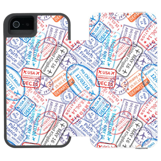 Coque Portefeuille Incipio Pour iPhone icône de voyage (Folio Ouvert)