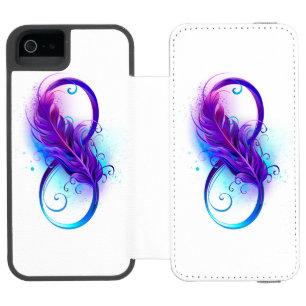 Coque-portefeuille iPhone 5 Incipio Watson™ Infinity with purple feather