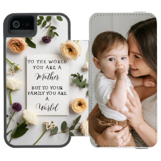 Coque-portefeuille iPhone 5 Incipio Watson™ Je t'aime maman Fête des mères Floral souvenir