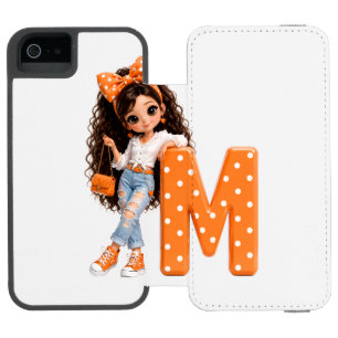 Coque-portefeuille iPhone 5 Incipio Watson™ Jolie Fille avec Lettre M Plaid