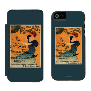 Coque-portefeuille iPhone 5 Incipio Watson™ La femme Rouge-Dirigée attend l'affiche d'oiseaux