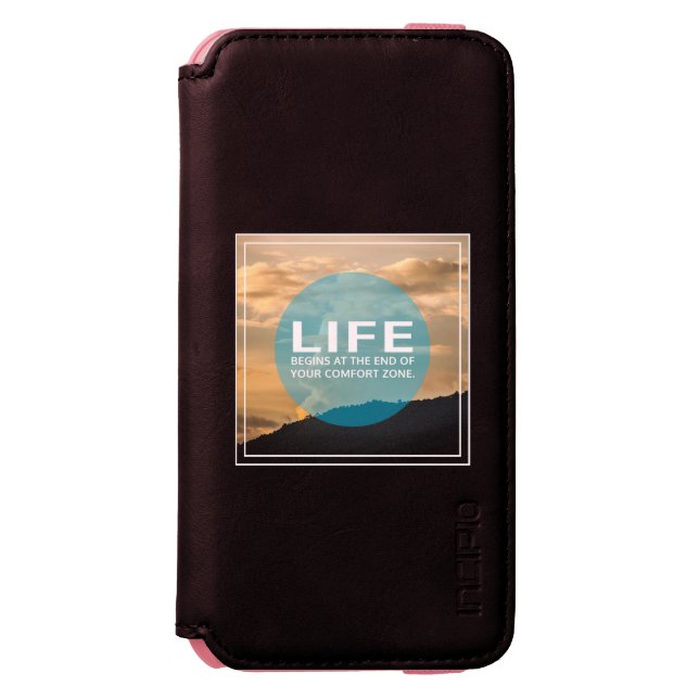 Coque Portefeuille Incipio Pour iPhone La vie commence (Folio Devant)