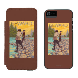 Coque-portefeuille iPhone 5 Incipio Watson™ Les femmes pilotent la pêche - Seward, Alaska