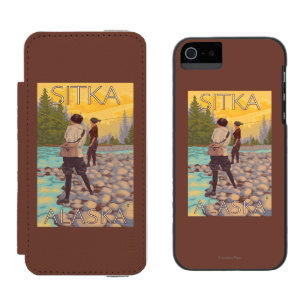 Coque-portefeuille iPhone 5 Incipio Watson™ Les femmes pilotent la pêche - Sitka, Alaska
