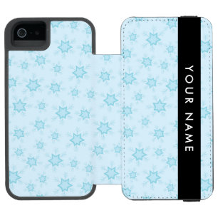 Coque-portefeuille iPhone 5 Incipio Watson™ Les flocons de neige bleu glace, Votre nom, Person