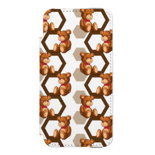 Coque-portefeuille iPhone 5 Incipio Watson™ l'illustration d'une rangée de nounours concernent