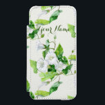 Coque-portefeuille iPhone 5 Incipio Watson™ Liseron fleur blanche<br><div class="desc">Artiste par Zolotareva. Aquarelle sur papier. Vous pouvez ajouter un nom ou un texte personnalisé. Personnalisez ce modèle.</div>