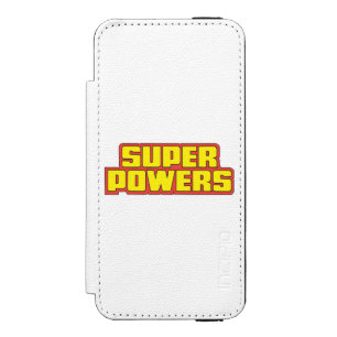Coque-portefeuille iPhone 5 Incipio Watson™ Logo Super Powers™ Jaune