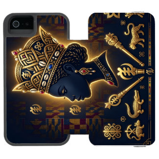 Coque-portefeuille iPhone 5 Incipio Watson™ Majestic African queen portrait 