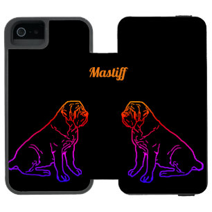 Coque-portefeuille iPhone 5 Incipio Watson™ Mastiff Anglais Néon Dogue anglais