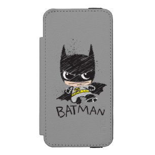 Coque-portefeuille iPhone 5 Incipio Watson™ Mini classique Batman Sketch
