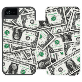 Coque-portefeuille iPhone 5 Incipio Watson™ Modèle de billet d'un dollar