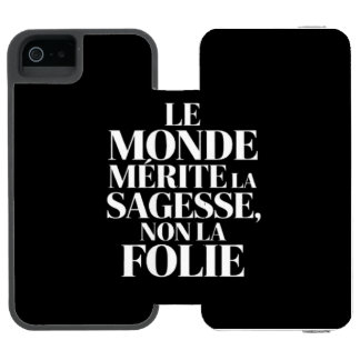 Coque-portefeuille iPhone 5 Incipio Watson™ Monde sans stabilité