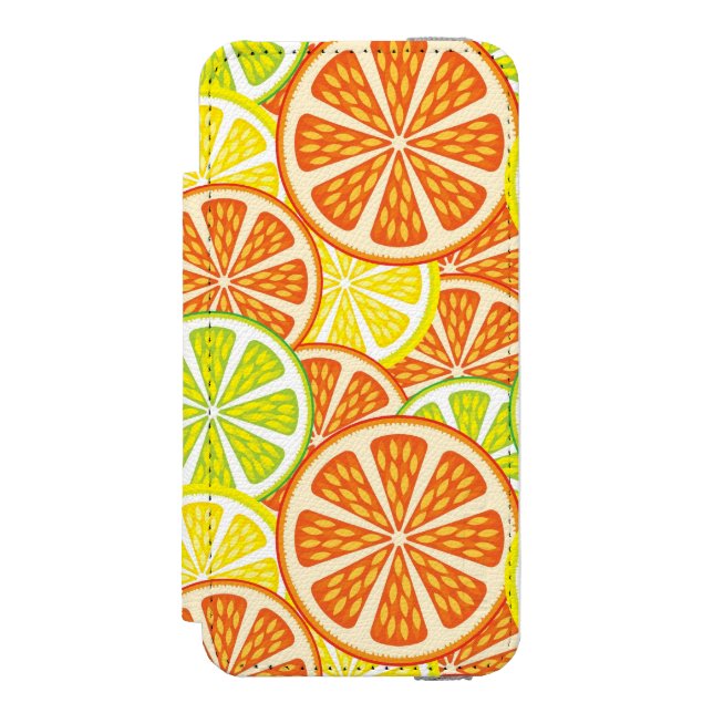 Coque Portefeuille Incipio Pour iPhone Motif 2 d'agrume (Folio Devant)