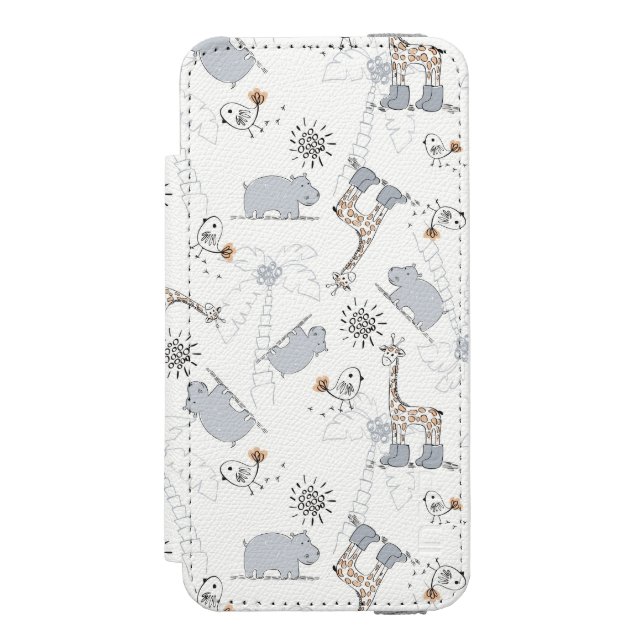 Coque Portefeuille Incipio Pour iPhone motif 2 de griffonnage (Folio Devant)