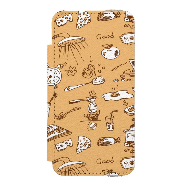 Coque Portefeuille Incipio Pour iPhone Motif 2 de petit déjeuner (Folio Devant)