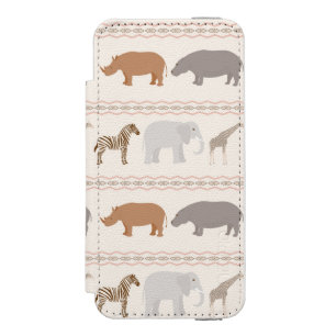 Coque-portefeuille iPhone 5 Incipio Watson™ Motif africain 1 d'animaux