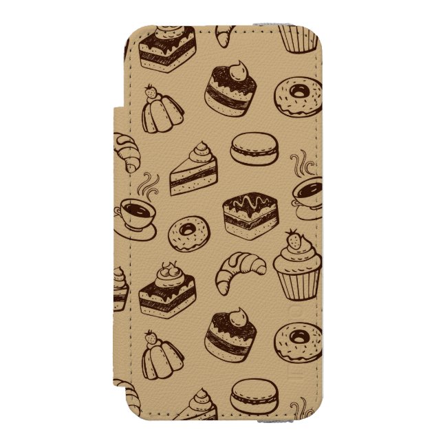 Coque Portefeuille Incipio Pour iPhone Motif avec des gâteaux, des desserts et la (Folio Devant)