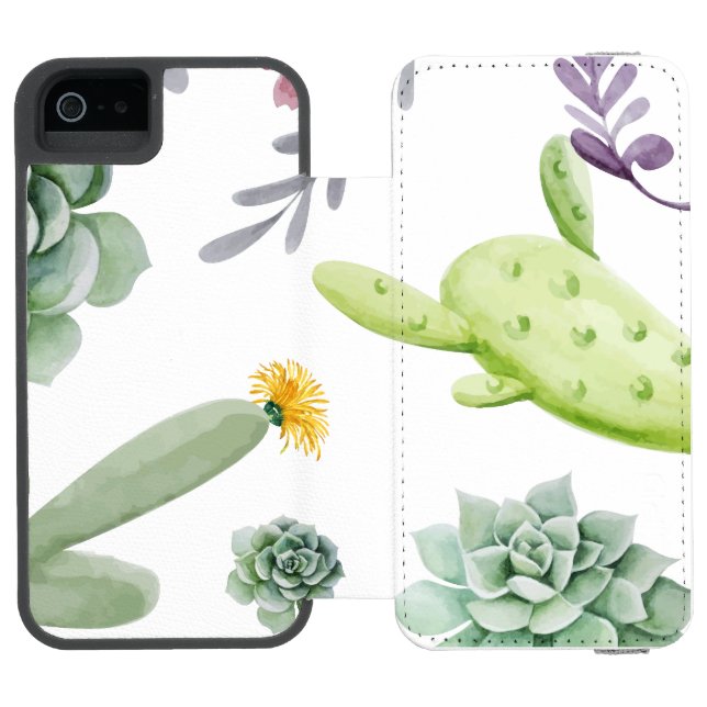 Coque Portefeuille Incipio Pour iPhone Motif Cactus (Folio Ouvert)