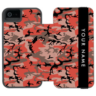 Coque-portefeuille iPhone 5 Incipio Watson™ Motif camouflage rouge et marron Personnalisez vot