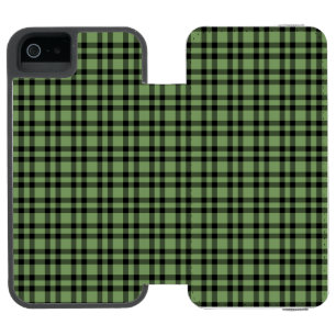 Coque-portefeuille iPhone 5 Incipio Watson™ Motif carreaux vert noir