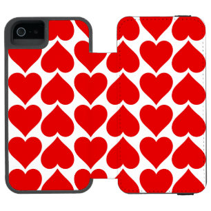 Coque-portefeuille iPhone 5 Incipio Watson™ Motif Cœurs Rouges, Romantique, Amour