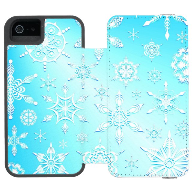 Coque Portefeuille Incipio Pour iPhone Motif Crystal Snowflakes (Folio Ouvert)