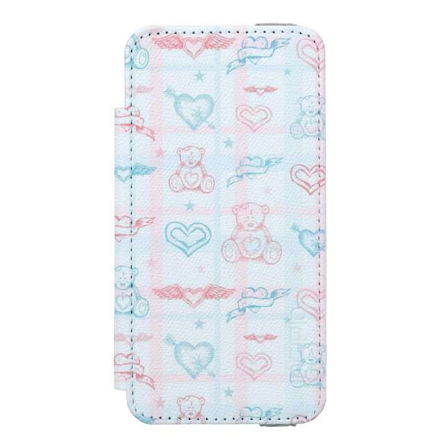 Coque Portefeuille Incipio Pour iPhone motif de bébé avec l'ours de nounours (Folio Devant)