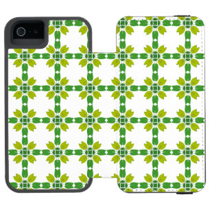 Coque-portefeuille iPhone 5 Incipio Watson™ Motif de feuille, motif de feuilles, feuilles vert
