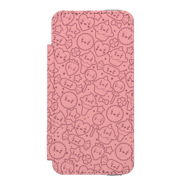 Coque Portefeuille Incipio Pour iPhone Motif de Kawaii avec les gâteaux mignons (Folio Devant)