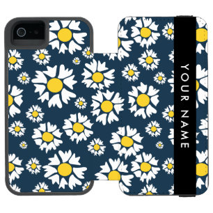 Coque-portefeuille iPhone 5 Incipio Watson™ Motif de marguerite, marguerites blanches, Votre n