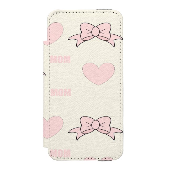 Coque Portefeuille Incipio Pour iPhone motif de mère rose (Folio Devant)