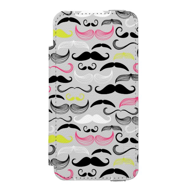 Coque Portefeuille Incipio Pour iPhone Motif de moustache, rétro style (Folio Devant)