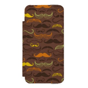 Coque-portefeuille iPhone 5 Incipio Watson™ Motif de moustache, rétro style 5