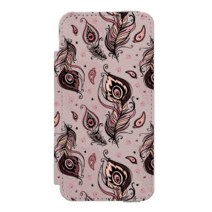 Coque-portefeuille iPhone 5 Incipio Watson™ Motif de plume de paon