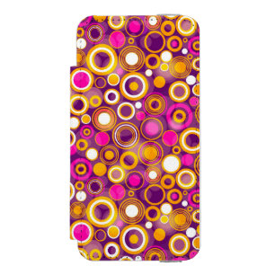 Coque-portefeuille iPhone 5 Incipio Watson™ Motif de point violet de polka