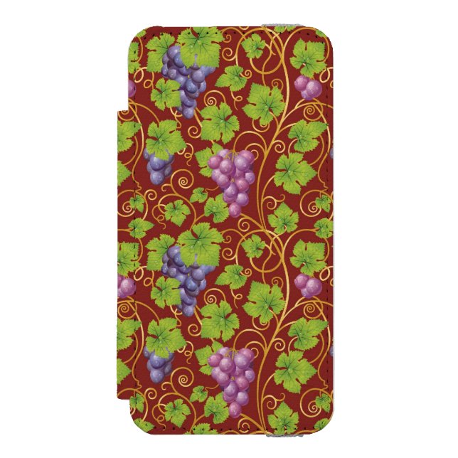 Coque Portefeuille Incipio Pour iPhone Motif de raisin (Folio Devant)