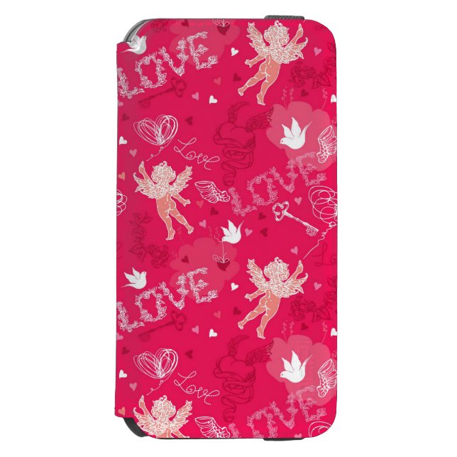 Coque Portefeuille Incipio Pour iPhone Motif de Saint-Valentin avec le cupidon (Folio Devant)