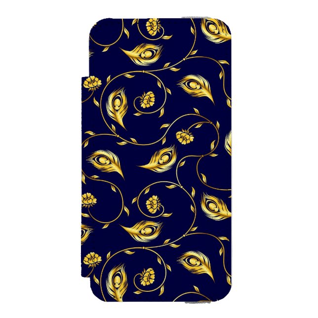 Coque Portefeuille Incipio Pour iPhone Motif de Sari de paon (Folio Devant)