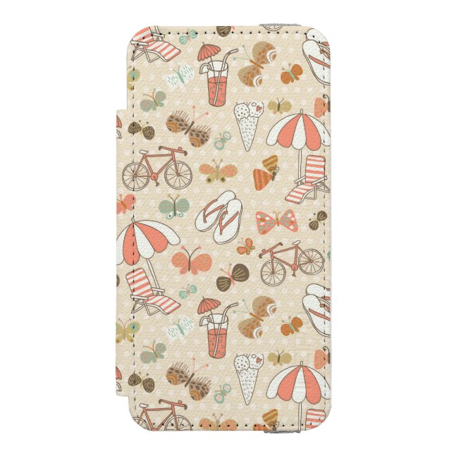 Coque Portefeuille Incipio Pour iPhone Motif de vacances d'été (Folio Devant)