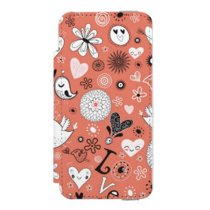Coque-portefeuille iPhone 5 Incipio Watson™ Motif d'inséparables