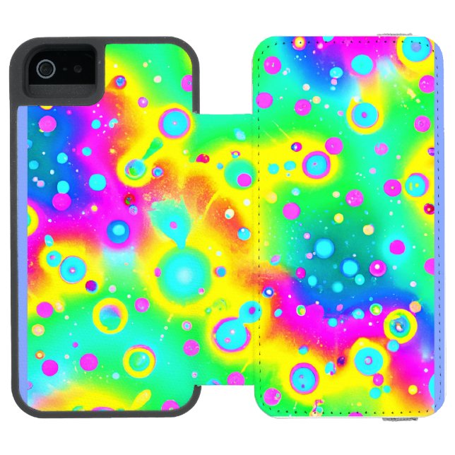 Coque Portefeuille Incipio Pour iPhone Motif dynamique Neon Blaze (Folio Ouvert)