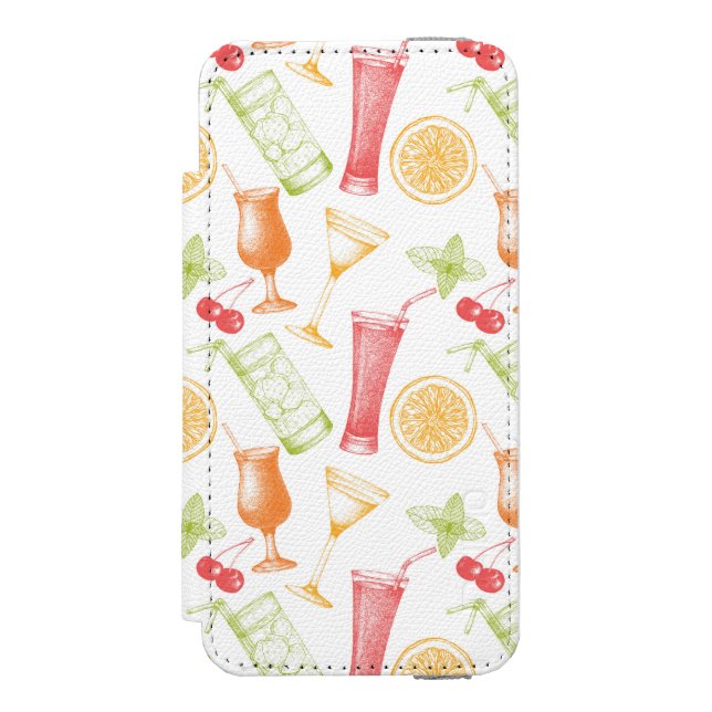 Coque Portefeuille Incipio Pour iPhone Motif esquissé de cocktail (Folio Devant)