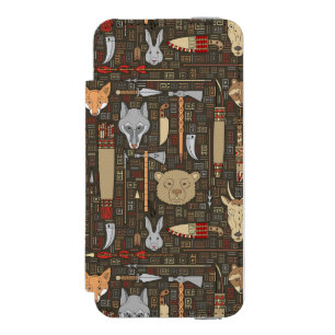 Coque-portefeuille iPhone 5 Incipio Watson™ Motif ethnique de chasse