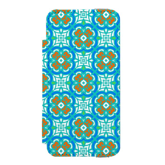 Coque Portefeuille Incipio Pour iPhone Motif ethnique turquoise (Folio Devant)