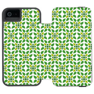 Coque-portefeuille iPhone 5 Incipio Watson™ Motif Feuille, Motif De Feuilles, Feuilles Verts